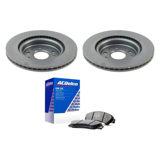ACDelco® - GM Genuine Parts™ 1-Piece Plain Brake Kit with Semi-Metallic Brake Pads