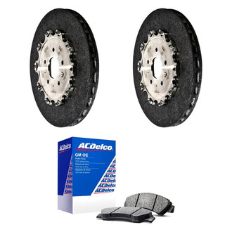 ACDelco® - GM Genuine Parts™ 2-Piece Drilled Brake Kit with Semi-Metallic Brake Pads
