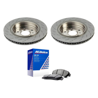ACDelco® - GM Genuine Parts™ Plain Rear Brake Kit with Semi-Metallic Pads