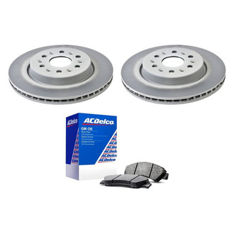 ACDelco® - GM Genuine Parts™ 1-Piece Plain Brake Kit with Semi-Metallic Brake Pads