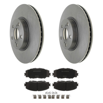 ACDelco® - Silver™ 1-Piece Plain Brake Kit with Ceramic Brake Pads