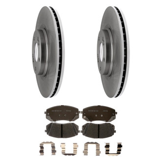 ACDelco® - Silver™ 1-Piece Plain Brake Kit with Ceramic Brake Pads