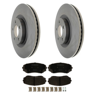 ACDelco® - Silver™ 1-Piece Plain Brake Kit with Ceramic Brake Pads