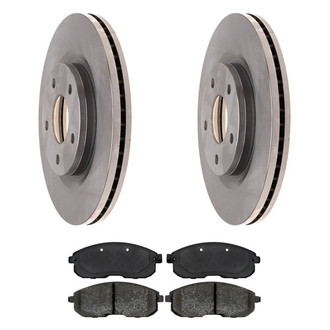 ACDelco® - Silver™ 1-Piece Plain Brake Kit with Ceramic Brake Pads