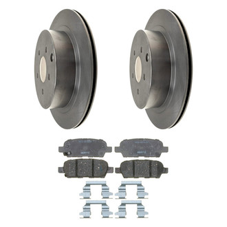 ACDelco® - Silver™ 1-Piece Plain Brake Kit with Ceramic Brake Pads