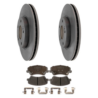 ACDelco® - Silver™ 1-Piece Plain Brake Kit with Ceramic Brake Pads