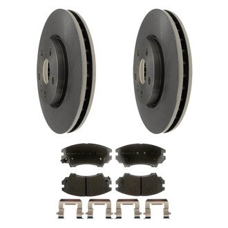ACDelco® - Silver™ 1-Piece Plain Brake Kit with Ceramic Brake Pads