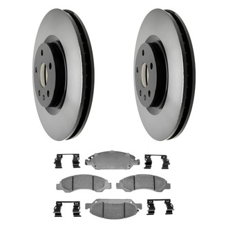 ACDelco® - Silver™ 1-Piece Plain Brake Kit with Ceramic Brake Pads