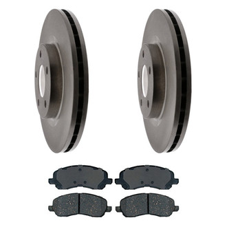 ACDelco® - Silver™ 1-Piece Plain Brake Kit with Ceramic Brake Pads