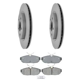 ACDelco® - Silver™ 1-Piece Plain Brake Kit with Ceramic Brake Pads