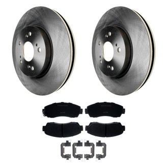 ACDelco® - Silver™ 1-Piece Plain Brake Kit with Ceramic Brake Pads