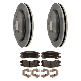 ACDelco® - Silver™ 1-Piece Plain Brake Kit with Ceramic Brake Pads