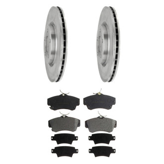 ACDelco® - Silver™ 1-Piece Plain Brake Kit with Semi-Metallic Brake Pads