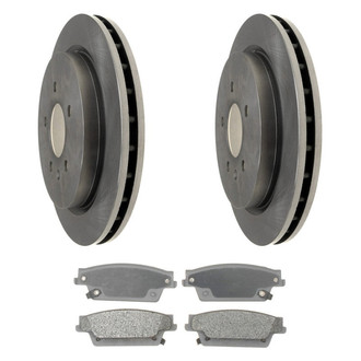 ACDelco® - Silver™ 1-Piece Plain Brake Kit with Semi-Metallic Brake Pads