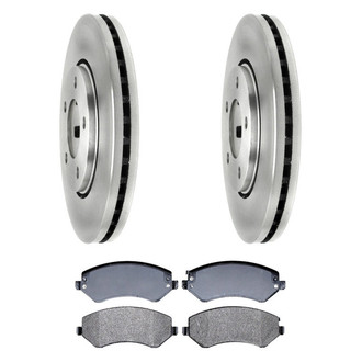 ACDelco® - Silver™ 1-Piece Plain Brake Kit with Semi-Metallic Brake Pads