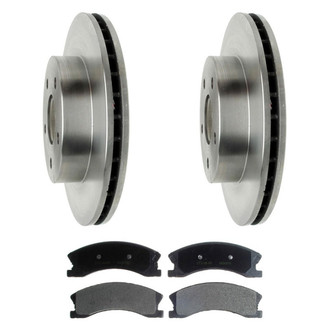 ACDelco® - Silver™ 1-Piece Plain Brake Kit with Semi-Metallic Brake Pads