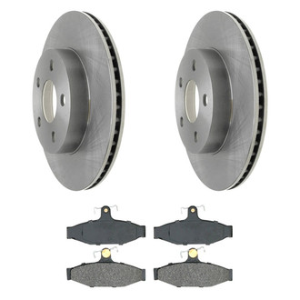 ACDelco® - Silver™ 1-Piece Plain Brake Kit with Semi-Metallic Brake Pads