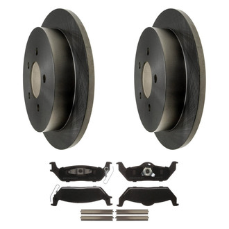 ACDelco® - Silver™ 1-Piece Plain Brake Kit with Ceramic Brake Pads