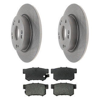 ACDelco® - Silver™ 1-Piece Plain Brake Kit with Ceramic Brake Pads