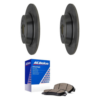 ACDelco® - Silver™ 1-Piece Plain Brake Kit with Ceramic Brake Pads