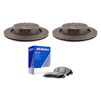 ACDelco® - Silver™ 1-Piece Plain Brake Kit with Semi-Metallic Brake Pads