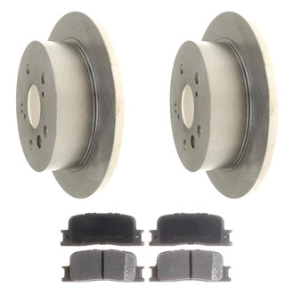 ACDelco® - Silver™ 1-Piece Plain Brake Kit with Ceramic Brake Pads
