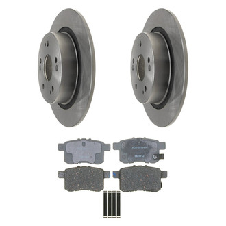 ACDelco® - Silver™ 1-Piece Plain Brake Kit with Ceramic Brake Pads