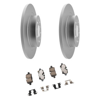 ACDelco® - Silver™ 1-Piece Plain Brake Kit with Semi-Metallic Brake Pads