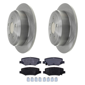 ACDelco® - Silver™ 1-Piece Plain Brake Kit with Semi-Metallic Brake Pads