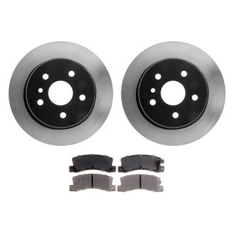 ACDelco® - Silver™ 1-Piece Plain Brake Kit with Ceramic Brake Pads