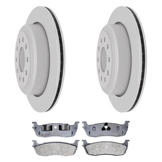 ACDelco® - Silver™ 1-Piece Plain Brake Kit with Semi-Metallic Brake Pads