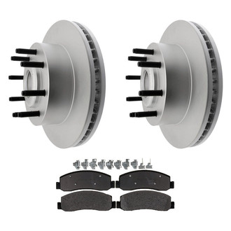 ACDelco® - Silver™ 1-Piece Plain Brake Kit with Semi-Metallic Brake Pads