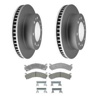ACDelco® - Silver™ 1-Piece Plain Brake Kit with Semi-Metallic Brake Pads