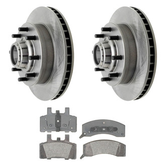 ACDelco® - Silver™ 1-Piece Plain Brake Kit with Ceramic Brake Pads