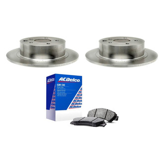 ACDelco® - Silver™ 1-Piece Plain Brake Kit with Semi-Metallic Brake Pads