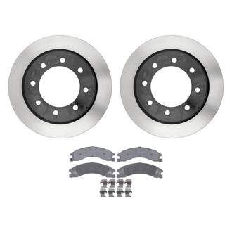 ACDelco® - Silver™ 1-Piece Plain Brake Kit with Semi-Metallic Brake Pads