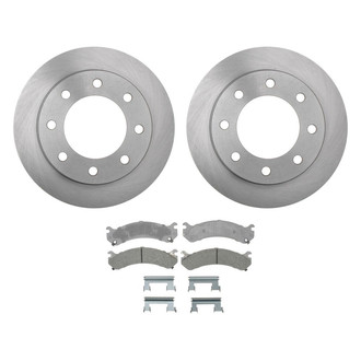 ACDelco® - Silver™ 1-Piece Plain Brake Kit with Semi-Metallic Brake Pads