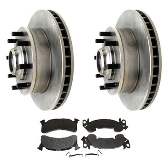 ACDelco® - Silver™ 1-Piece Plain Brake Kit with Semi-Metallic Brake Pads