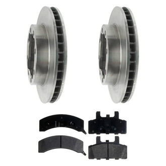 ACDelco® - Silver™ 1-Piece Plain Brake Kit with Semi-Metallic Brake Pads