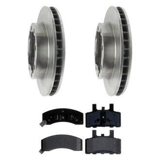 ACDelco® - Silver™ 1-Piece Plain Brake Kit with Semi-Metallic Brake Pads