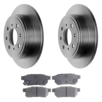 ACDelco® - Silver™ 1-Piece Plain Brake Kit with Ceramic Brake Pads