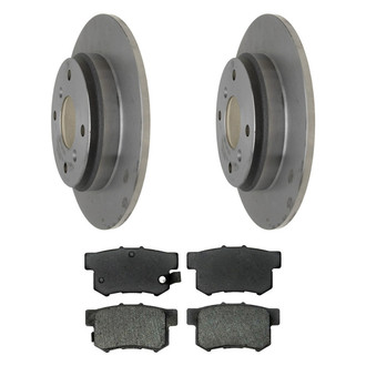 ACDelco® - Silver™ 1-Piece Plain Brake Kit with Ceramic Brake Pads