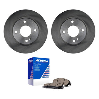 ACDelco® - Silver™ 1-Piece Plain Brake Kit with Ceramic Brake Pads