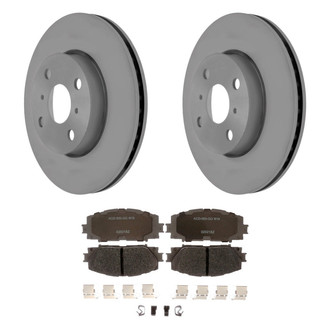 ACDelco® - Silver™ 1-Piece Plain Brake Kit with Ceramic Brake Pads