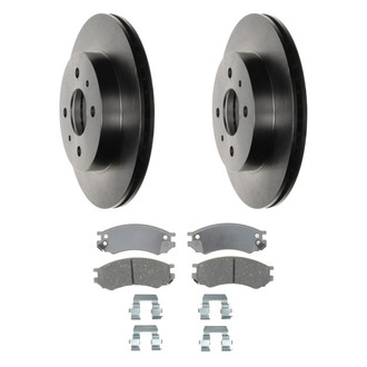 ACDelco® - Silver™ 1-Piece Plain Brake Kit with Ceramic Brake Pads