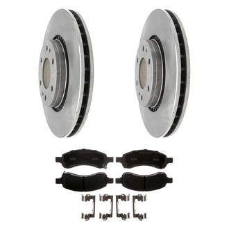 ACDelco® - Silver™ 1-Piece Plain Brake Kit with Ceramic Brake Pads