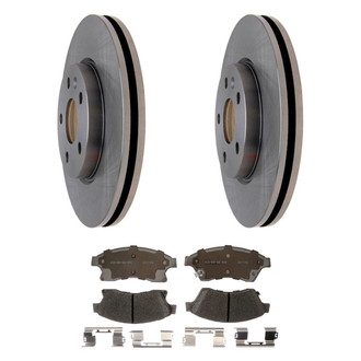 ACDelco® - Silver™ 1-Piece Plain Brake Kit with Ceramic Brake Pads