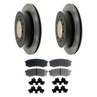 ACDelco® - Silver™ 1-Piece Plain Brake Kit with Ceramic Brake Pads