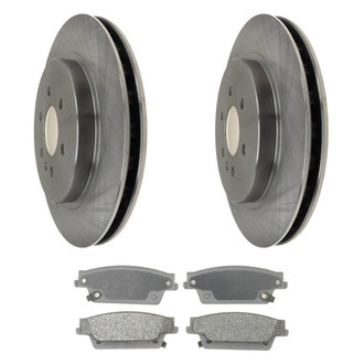 ACDelco® - Silver™ 1-Piece Plain Brake Kit with Semi-Metallic Brake Pads