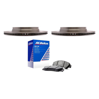 ACDelco® - Silver™ 1-Piece Plain Brake Kit with Semi-Metallic Brake Pads